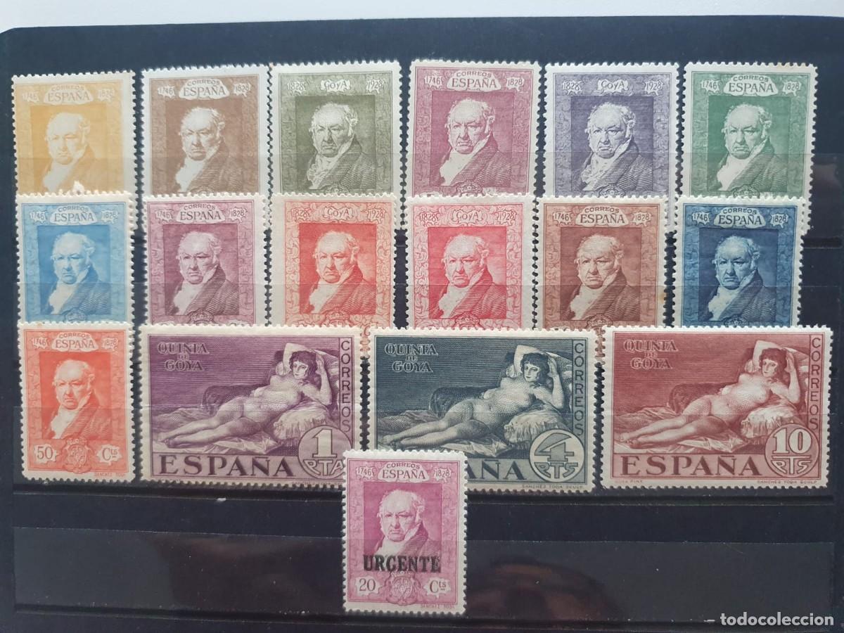 Sellos: SERIE COMPLETA EDIFIL 499 A 516 * / ** GOYA ESPA&Ntilde;A 1930