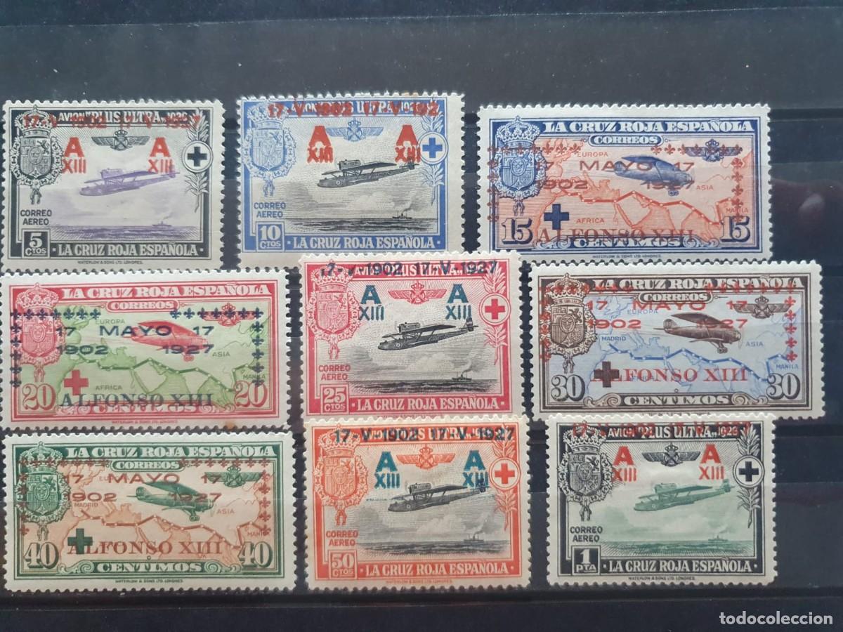 Sellos: EDIFIL 363 A 371 */** CRUZ ROJA ESPA&Ntilde;A 1927