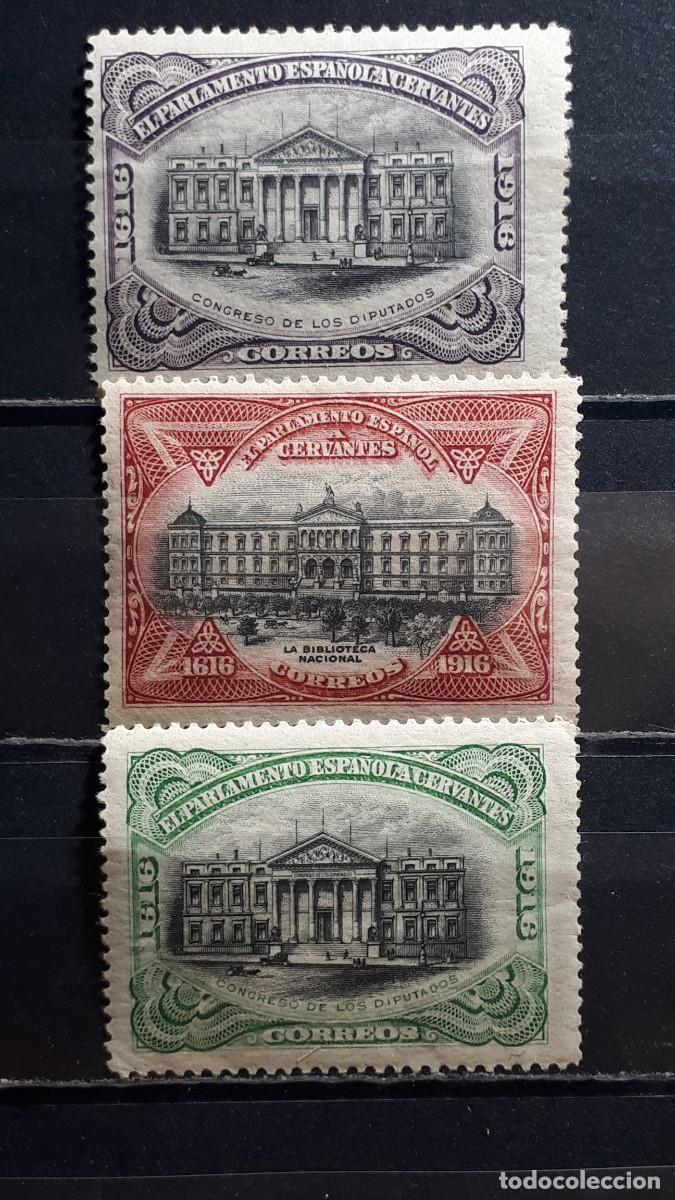 Sellos: ESPA&Ntilde;A. A&Ntilde;O 1916. **. EDIFIL FR12, FR15, FR16