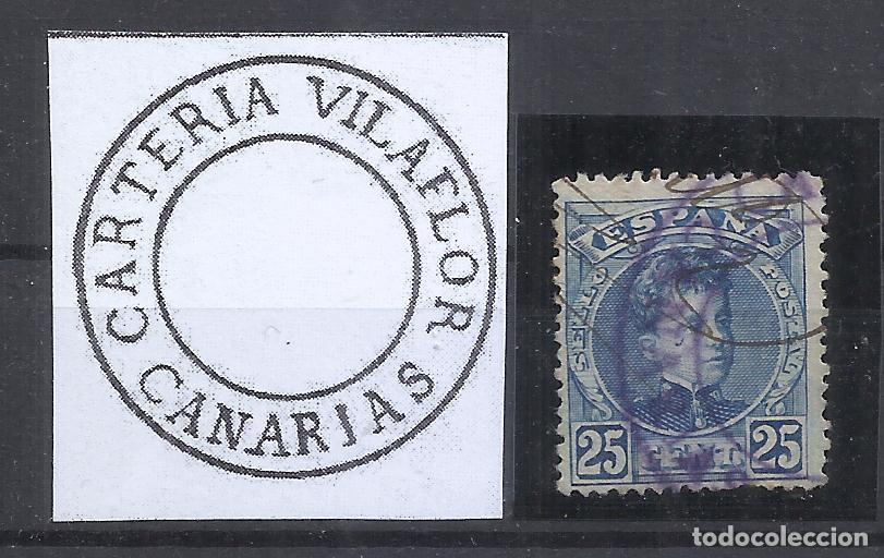 Sellos: ALFONSO XIII CADETE CARTERIA vilaflor CANARIAS