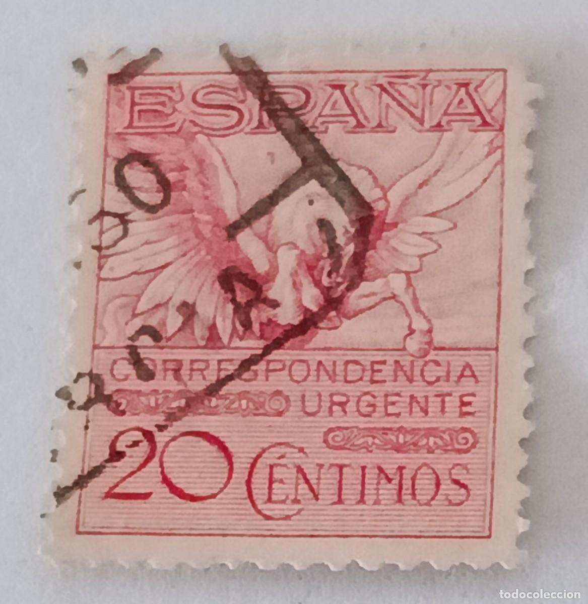 Sellos: Sello Espa&ntilde;a 1929. Edifil 454. Pegaso correo urgente.