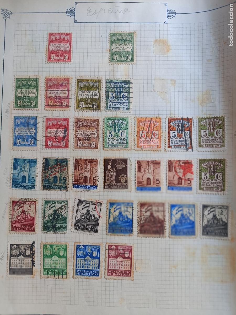 Sellos: Ayuntamiento de Barcelona. Lote de sellos