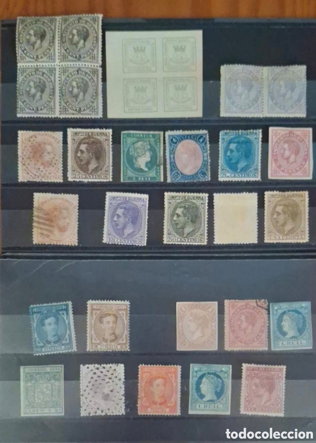 Francobolli: LOTE FILATELIA CL&Aacute;SICA ESPA&Ntilde;A (1854-1879) - PIEZAS CLAVE ISABEL II Y ALFONSO XII - EXTRAORDINARIA CA