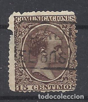 Sellos: ALFONSO XIII PELON CARTERIA EL BOSQUE CADIZ