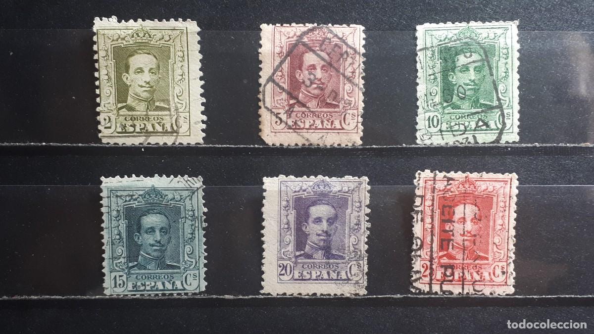 Sellos: ESPA&Ntilde;A. A&Ntilde;O 1922. &deg;. Edifil 310, 312, 314, 315/7