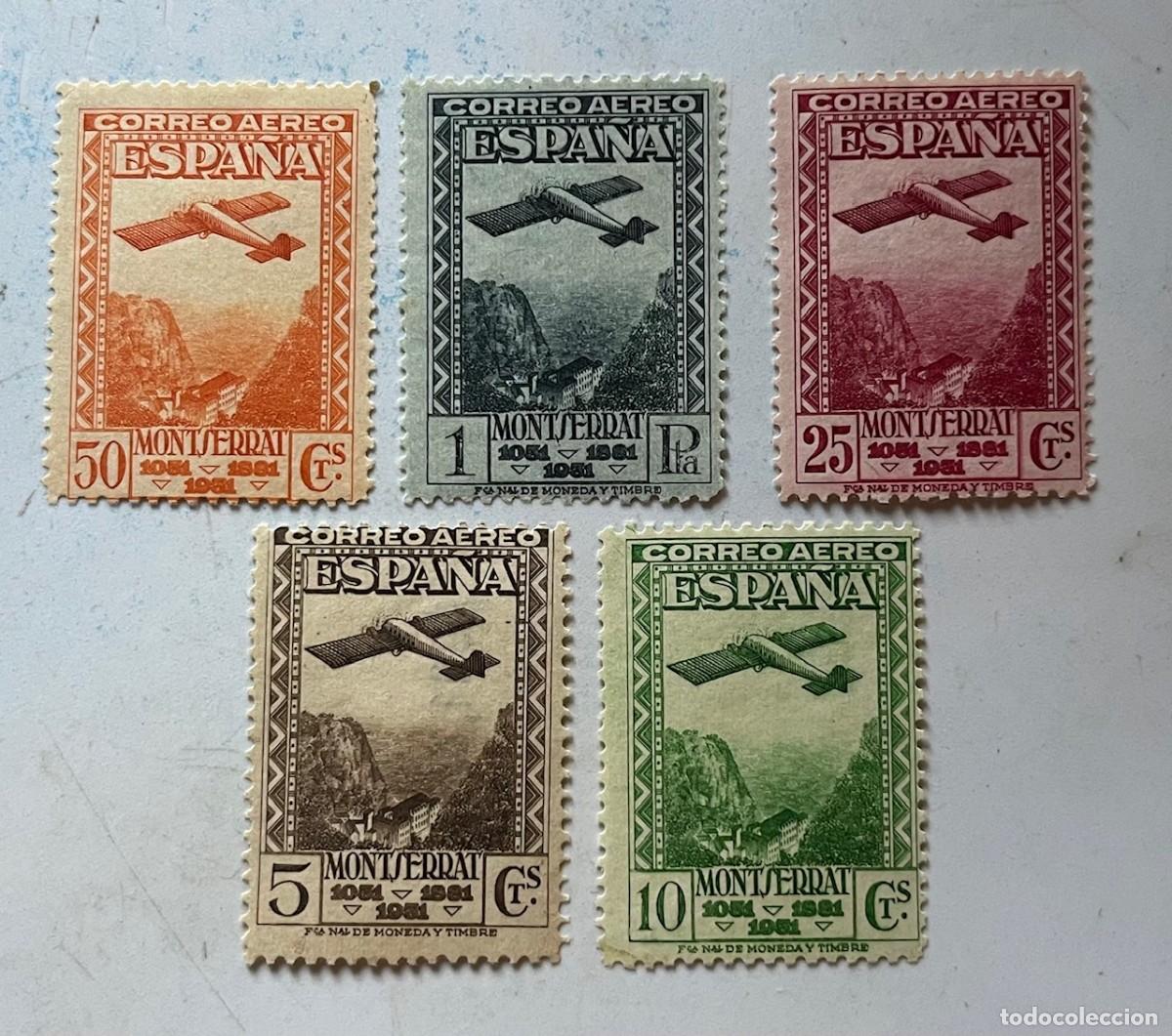Sellos: 1934 M.Montserrat,MN* color,centrado,goma,numerados,buen estado