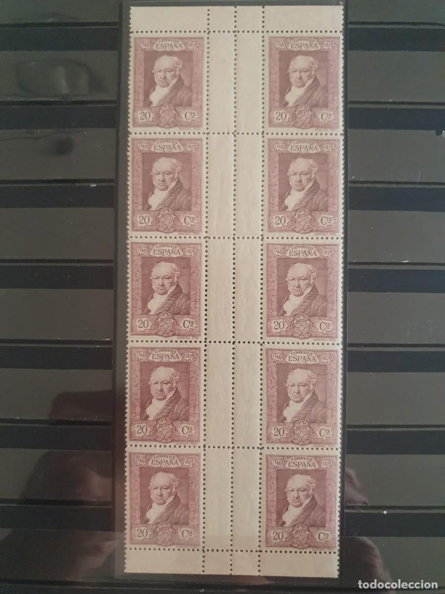 Sellos: EDIFIL 506 ** BLOQUE 10 INTERPANEL GOYA 20 CTOS ESPA&Ntilde;A 1930