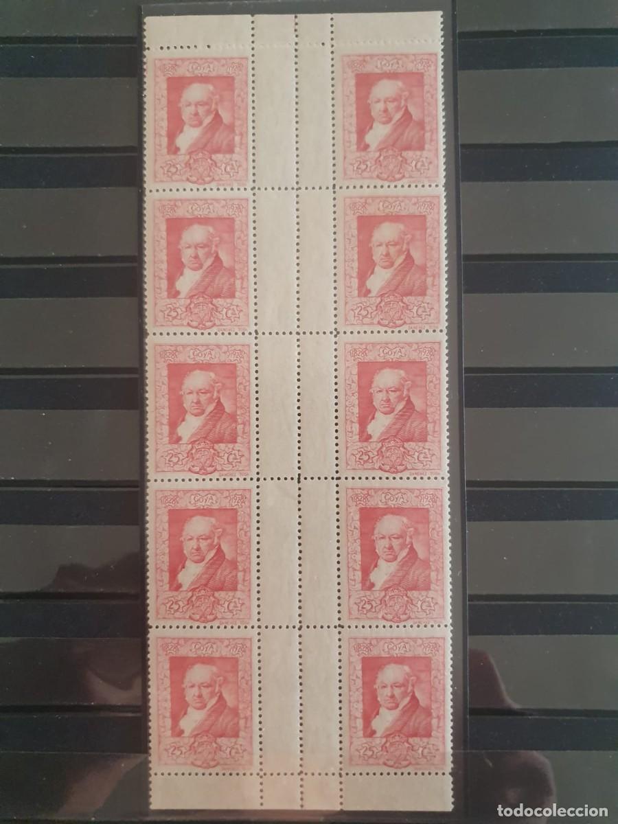 Sellos: EDIFIL 508 ** BLOQUE 10 INTERPANEL GOYA 25 CTOS ESPA&Ntilde;A 1930