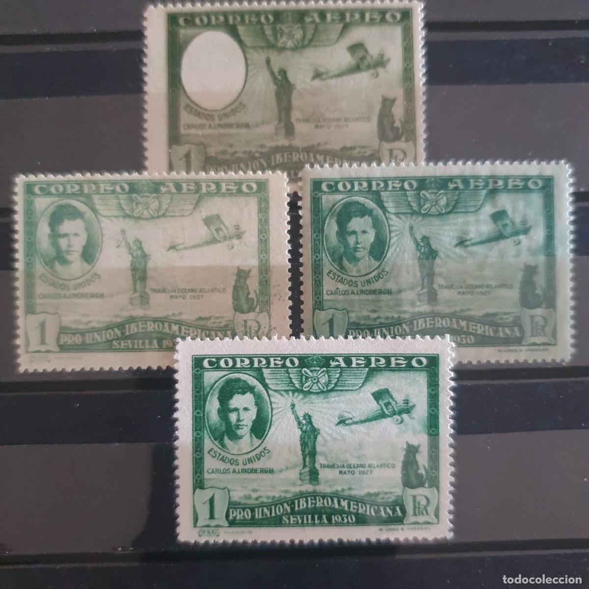 Sellos: EDIFIL 588 */** VARIEDADES COLOR 1 PESETA VERDE ESPA&Ntilde;A 1930