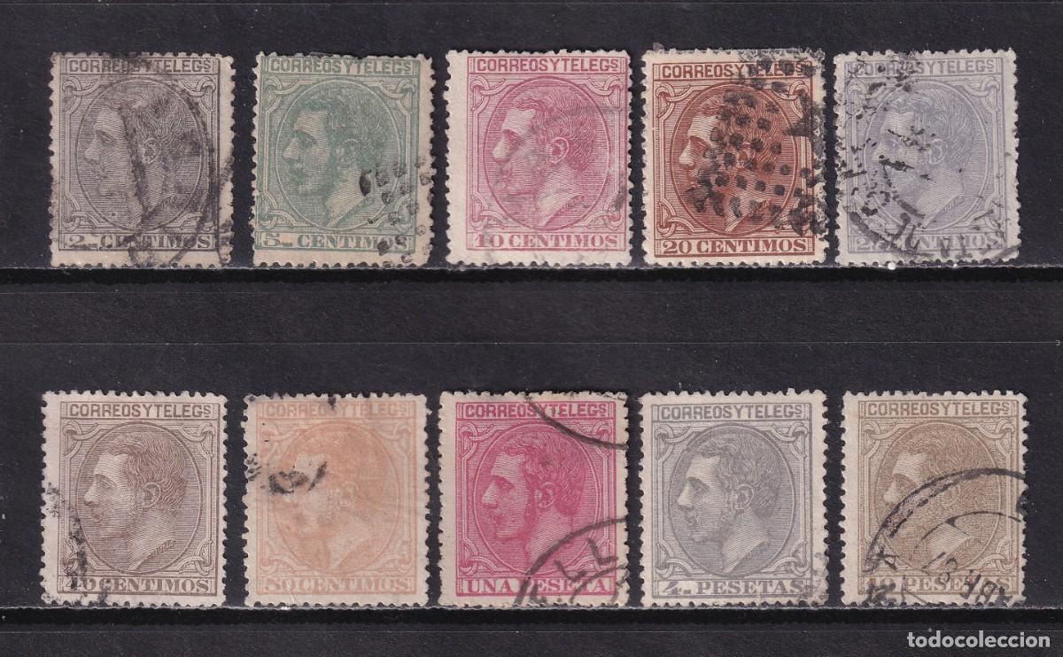 Sellos: 1878 ALFONSO XII SERIE COMPLETA USADA. 308 &euro;. VER