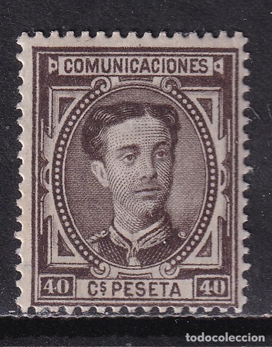 Sellos: 1876 ALFONSO XII 40 CTS. NUEVO*. VER