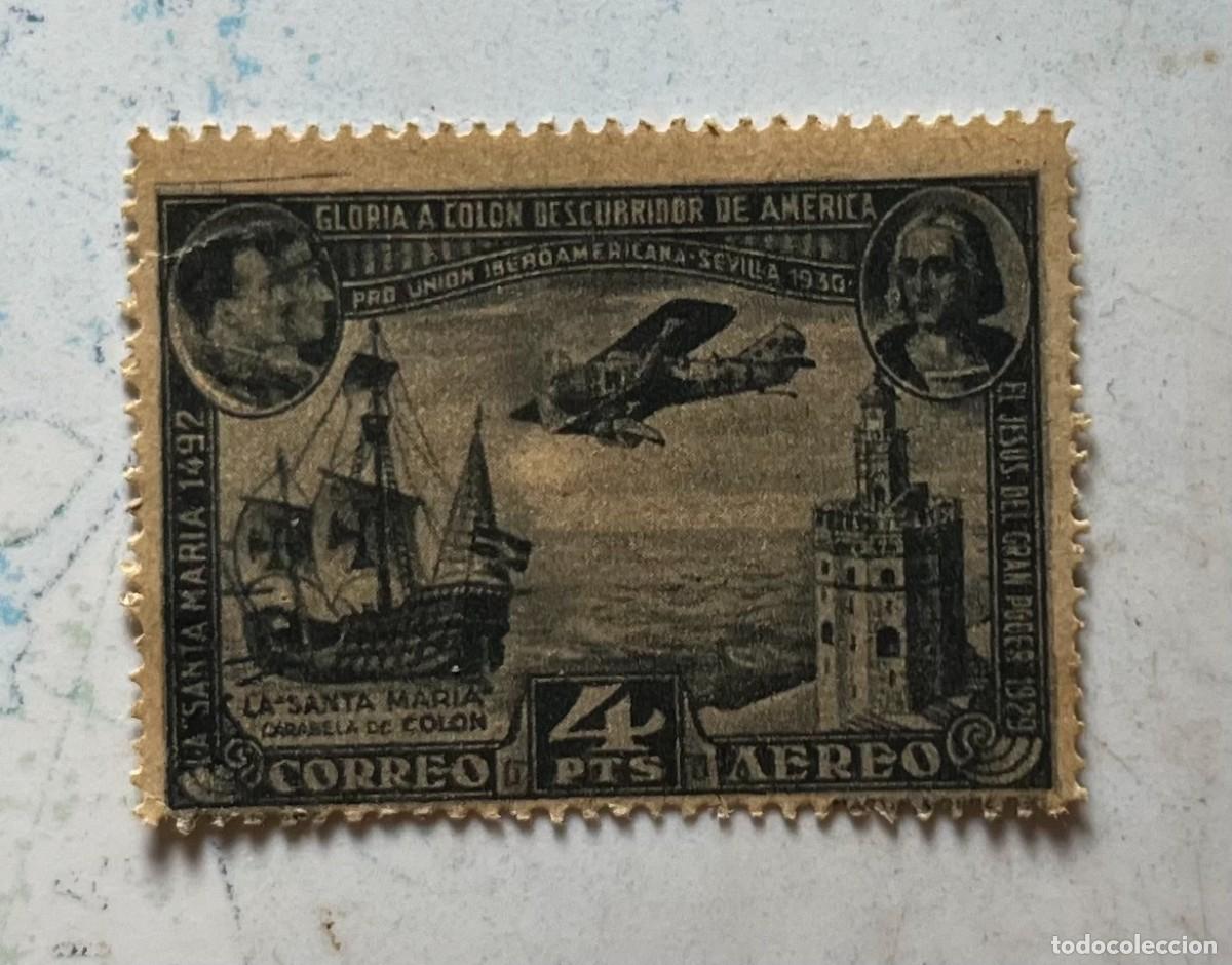 Sellos: 1930,descubrimiento de am&eacute;rica,MN**,centrado,goma,color