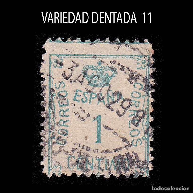 Sellos: VARIEDAD DENTADO. P 11. 1920. 1c. Fechado. Edifil.291d.+ OBSEQUIO.