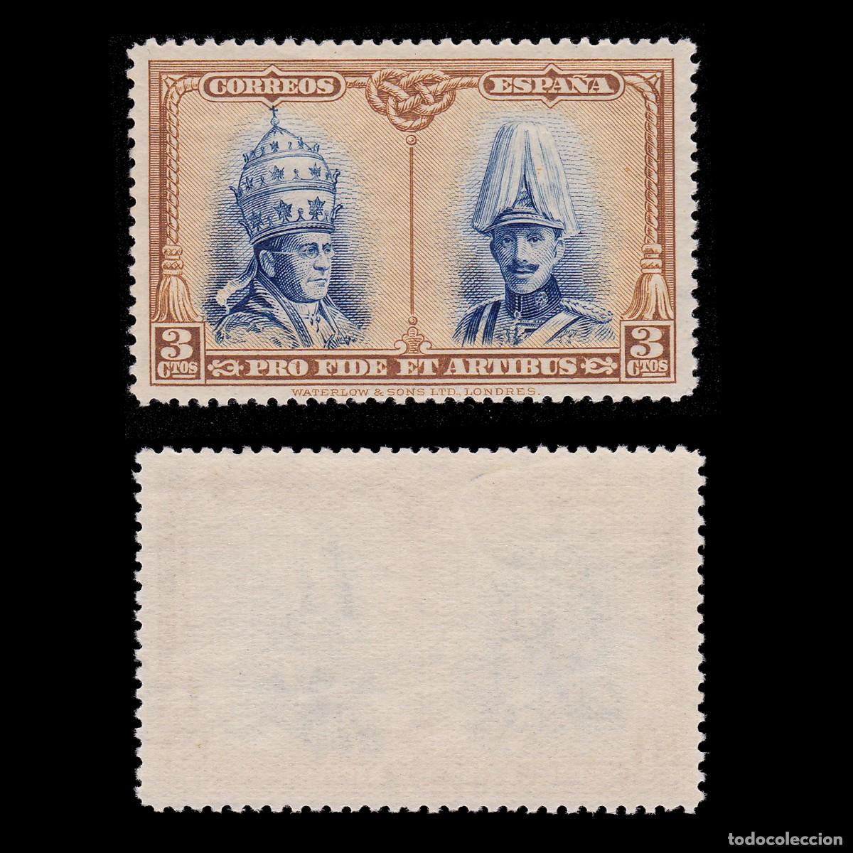 Sellos: Espa&ntilde;a. Alfonso XIII 1928. CATACUMBAS. 3c. Nuevo**. Edifil. 404 + OBSEQUIO.