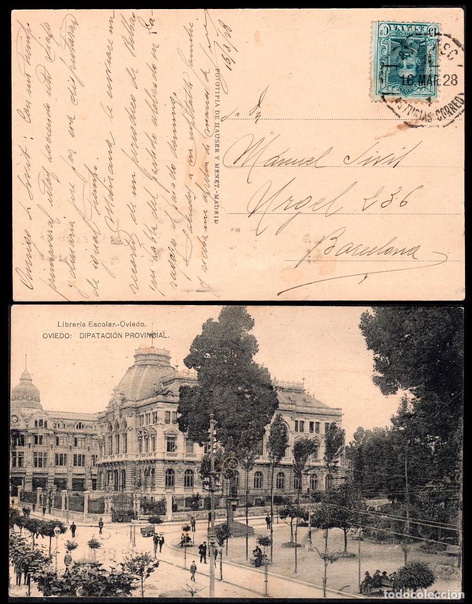 Sellos: Asturias - Edi o TP 315 - Postal &rdquo;Oviedo - Diputaci&oacute;n..&rdquo; - Mat &rdquo;AMB. Ascd. 1 - 1 - Asturias Correo&rdquo;