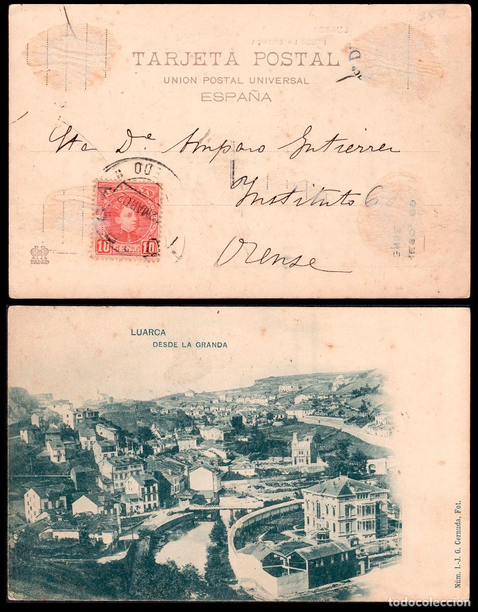 Sellos: Asturias - Edi o TP 243 - Postal &rdquo;Luarca desde la Granda&rdquo; - Mat &rdquo;Luarca 12/3/02&rdquo;