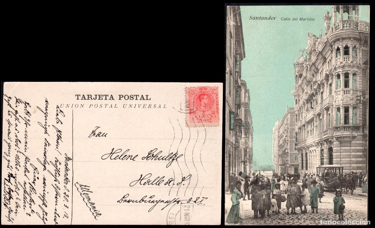 Sellos: Cantabria - Edi o TP 269 - Postal &rdquo;Santander - Calle del Martillo&rdquo; circulada