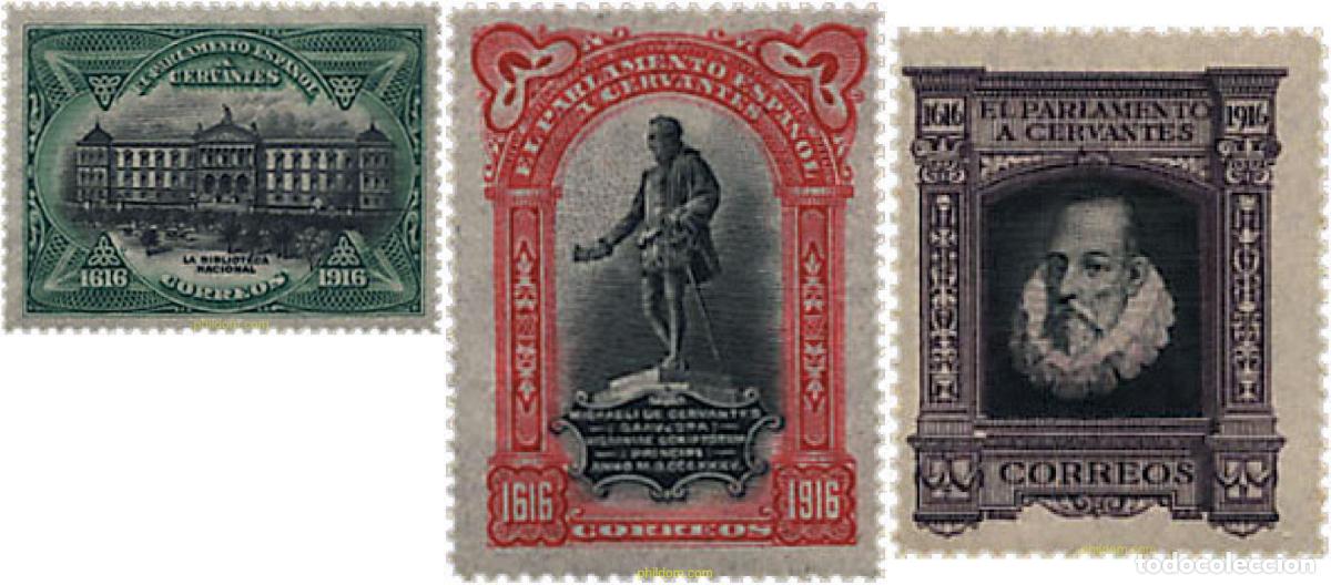 Sellos: 285839 HINGED ESPA&Ntilde;A 1916 CENTENARIO DE LA MUERTE DE CERVANTES