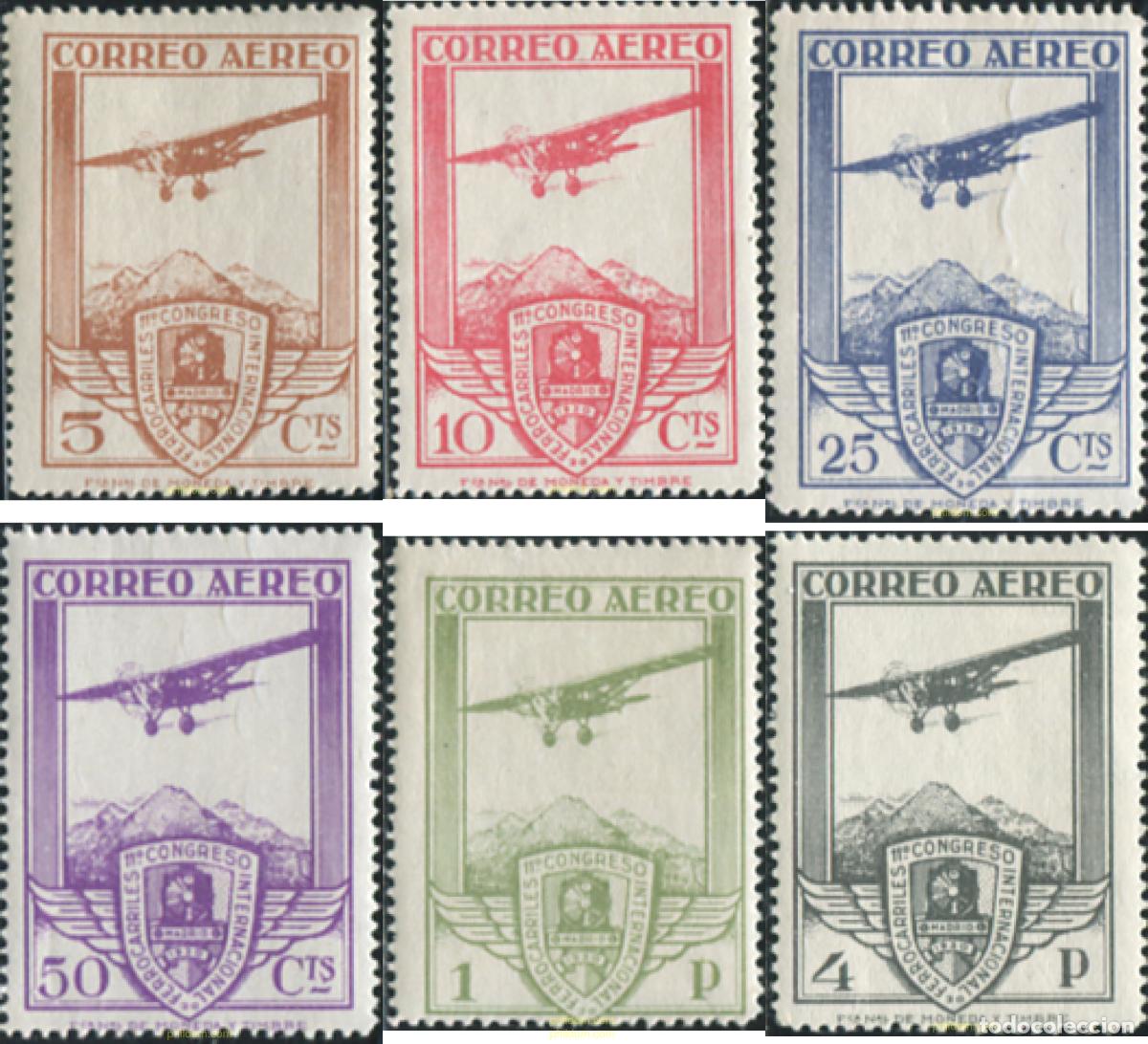 Sellos: 627354 MNH ESPA&Ntilde;A 1930 11 CONGRESO INTERNACIONAL DE FERROCARILES
