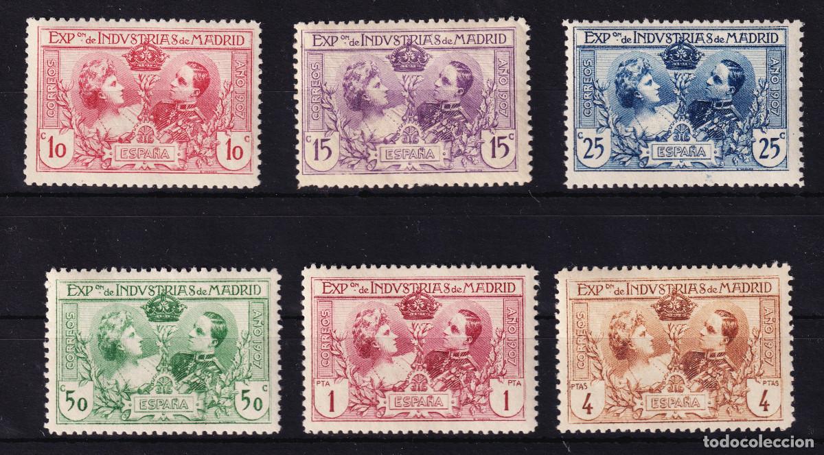 Sellos: ESPA&Ntilde;A - EXPOSICION INDUSTRIAS MADRID ** SR1/SR6 - A&Ntilde;O 1907 - MNH