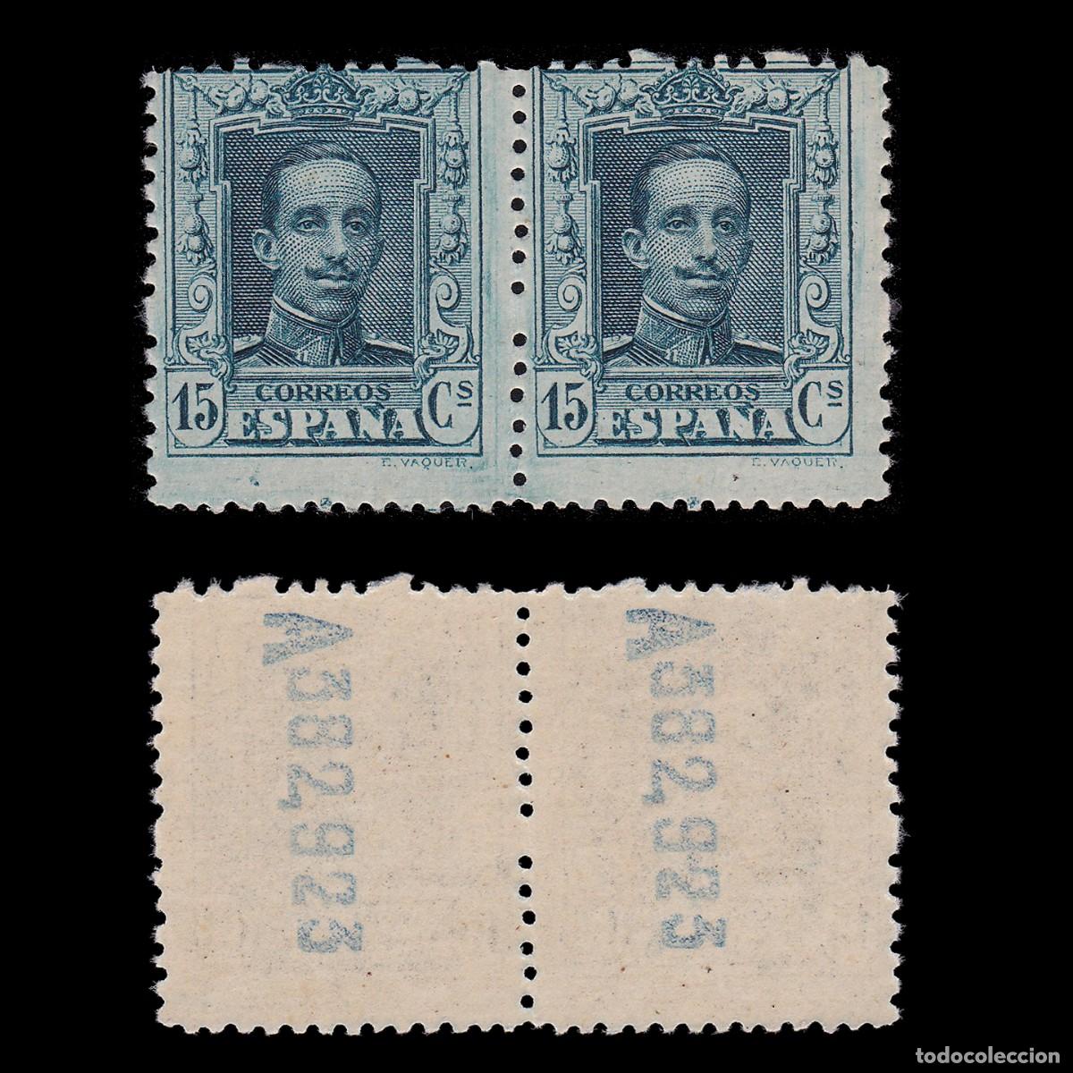 Sellos: Alfonso XIII. 1922-30. 15c. Blq2 Nuevo** Edifil 315 + OBSEQUIO.