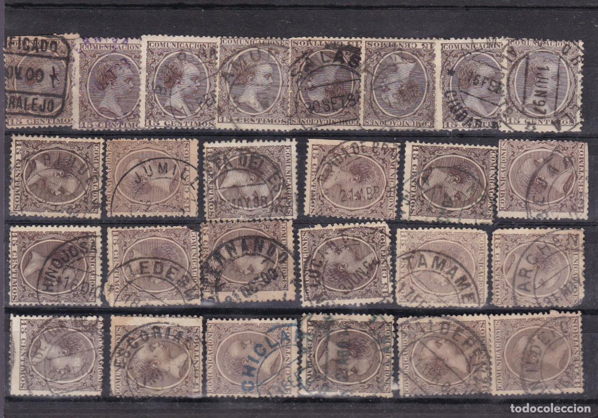 Timbres: FC4-127- Alfonso XIII Pel&oacute;n .x 27 sellos MATASELLOS FECHADOR