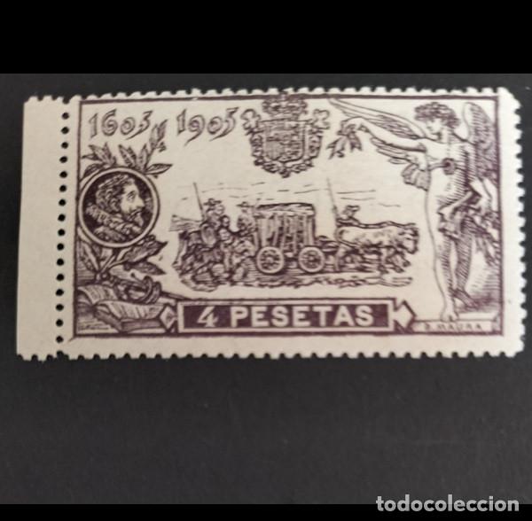 Sellos: Edifil 265 MH Espa&ntilde;a 1905 Publicacion del Quijote con fijasellos