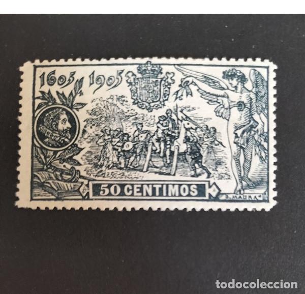 Sellos: Edifil 263 MNH SIN FIJASELLOS Espa&ntilde;a 1905 Publicacion del Quijote