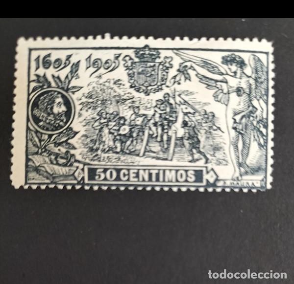 Sellos: Edifil 263 MNH SIN FIJASELLOS Espa&ntilde;a 1905 Publicacion del Quijote