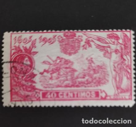Sellos: Edifil 262 Usado &ordm; Espa&ntilde;a 1905 Publicacion del Quijote