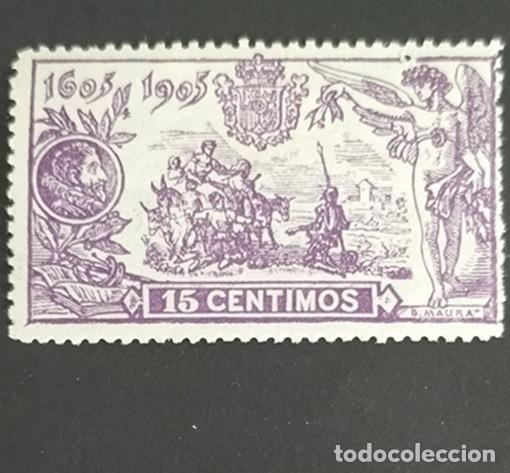 Sellos: Edifil 259 MH nuevo * Espa&ntilde;a 1905 Publicacion del Quijote con fijasellos