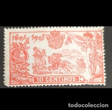 Sellos: Edifil 258 MH nuevo * Espa&ntilde;a 1905 Publicacion del Quijote con fijasellos
