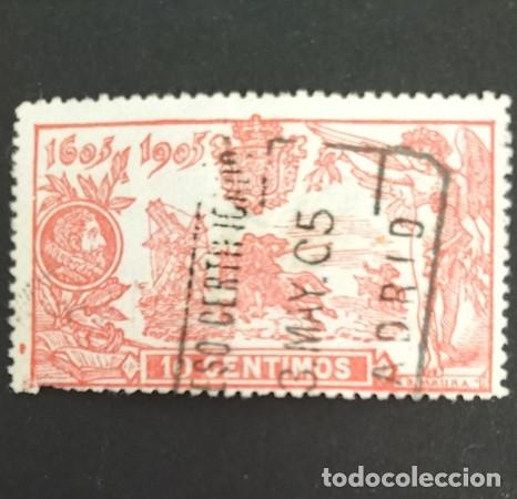 Sellos: Edifil 258 usado Espa&ntilde;a 1905 Publicacion del Quijote