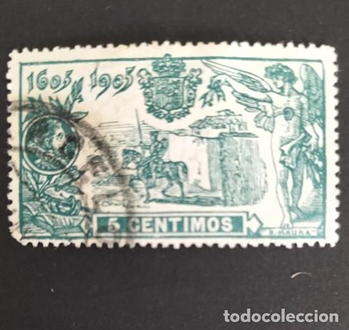 Sellos: Edifil 257 usado Espa&ntilde;a 1905 Publicacion del Quijote