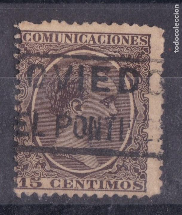 Sellos: SS11- Alfonso XIII Pel&oacute;n Matasellos Carter&iacute;a EL PONTIGON Oviedo