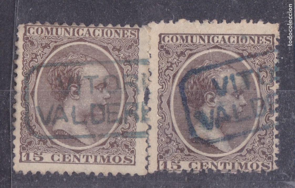 Sellos: SS11- Alfonso XIII Pel&oacute;n Matasellos Carter&iacute;a Especial VALDEREJO Vitoria