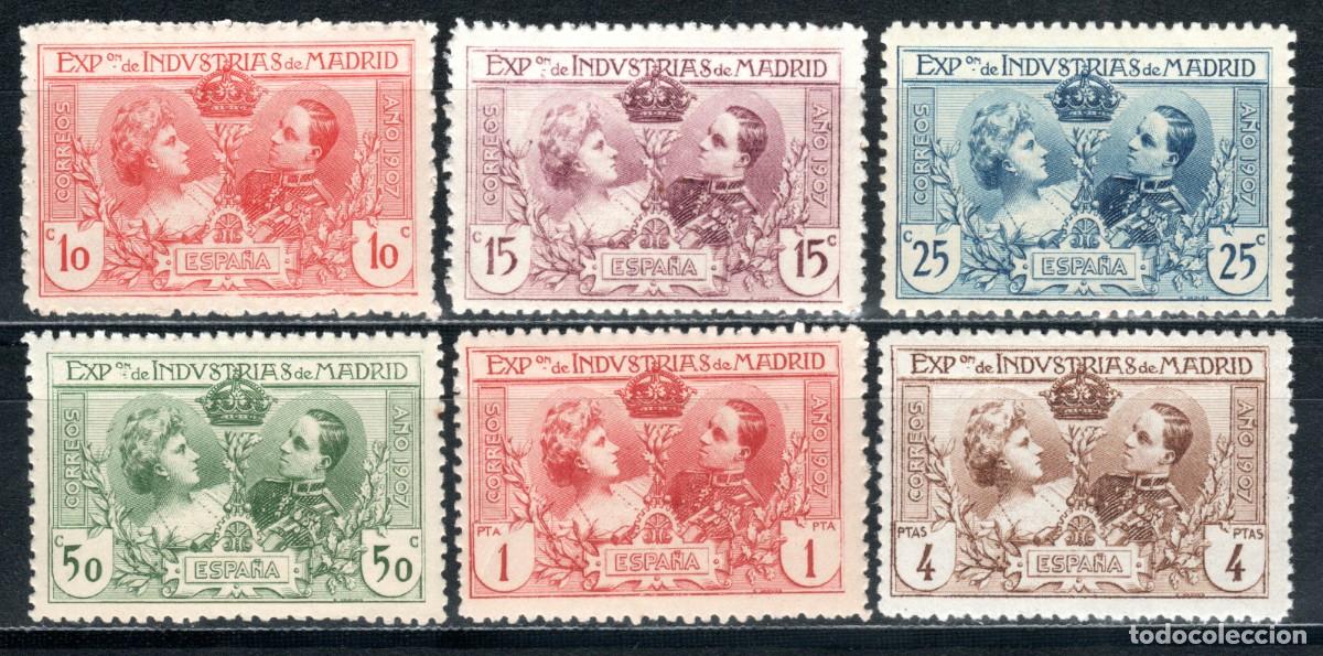 Sellos: EDIFIL SR1-SR6 EXPOSICI&Oacute;N DE INDUSTRIAS DE MADRID 1907 (S. COMPLETA) . VALOR CAT&Aacute;LOGO: 120 &euro;. MNH **