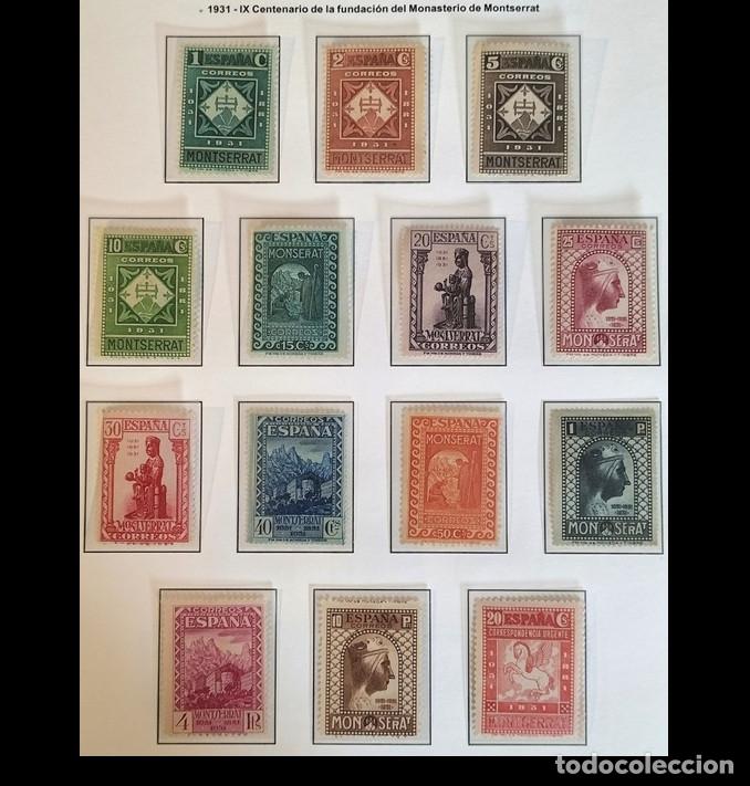 Selos: Edifil 636/49 649 serie completa MH Espa&ntilde;a 1931 Fundaci&oacute;n Monasterio Montserrat