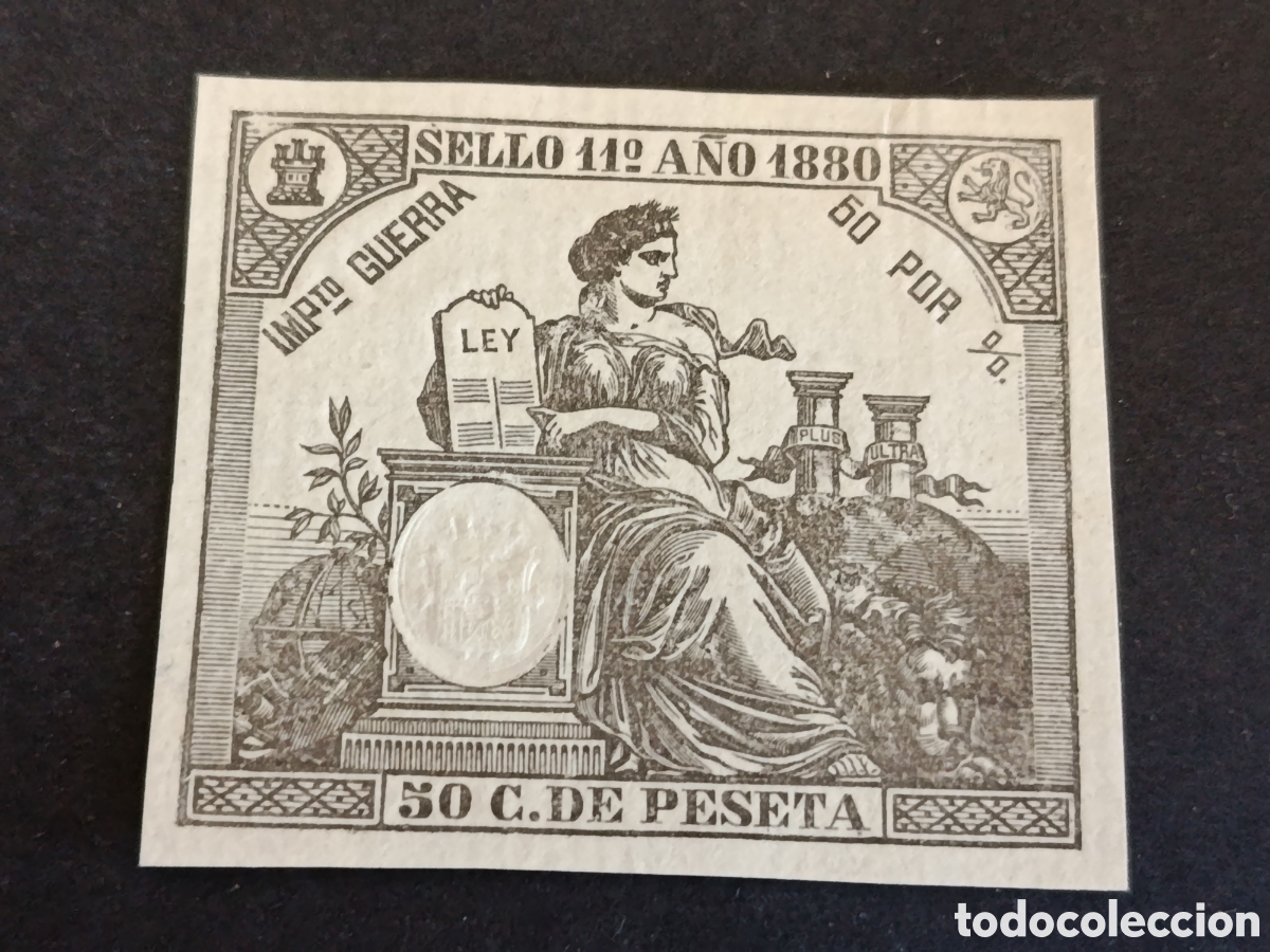 Sellos: TIMBRE FISCAL. PAPEL TIMBRADO. IMPUESTO DE GUERRA. 50 C&Eacute;NTIMOS.