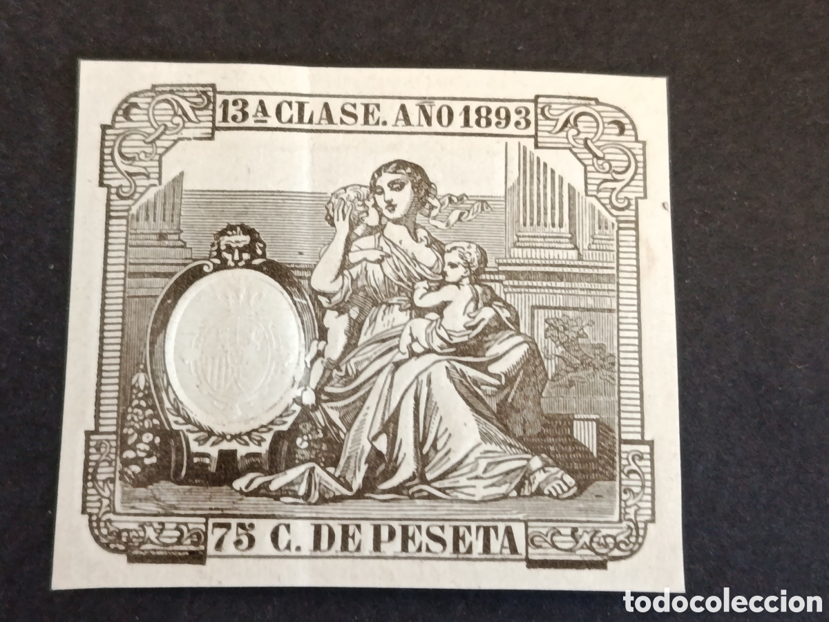 Sellos: TIMBRE FISCAL. PAPEL TIMBRADO. 75 C&Eacute;NTIMOS. 1893.
