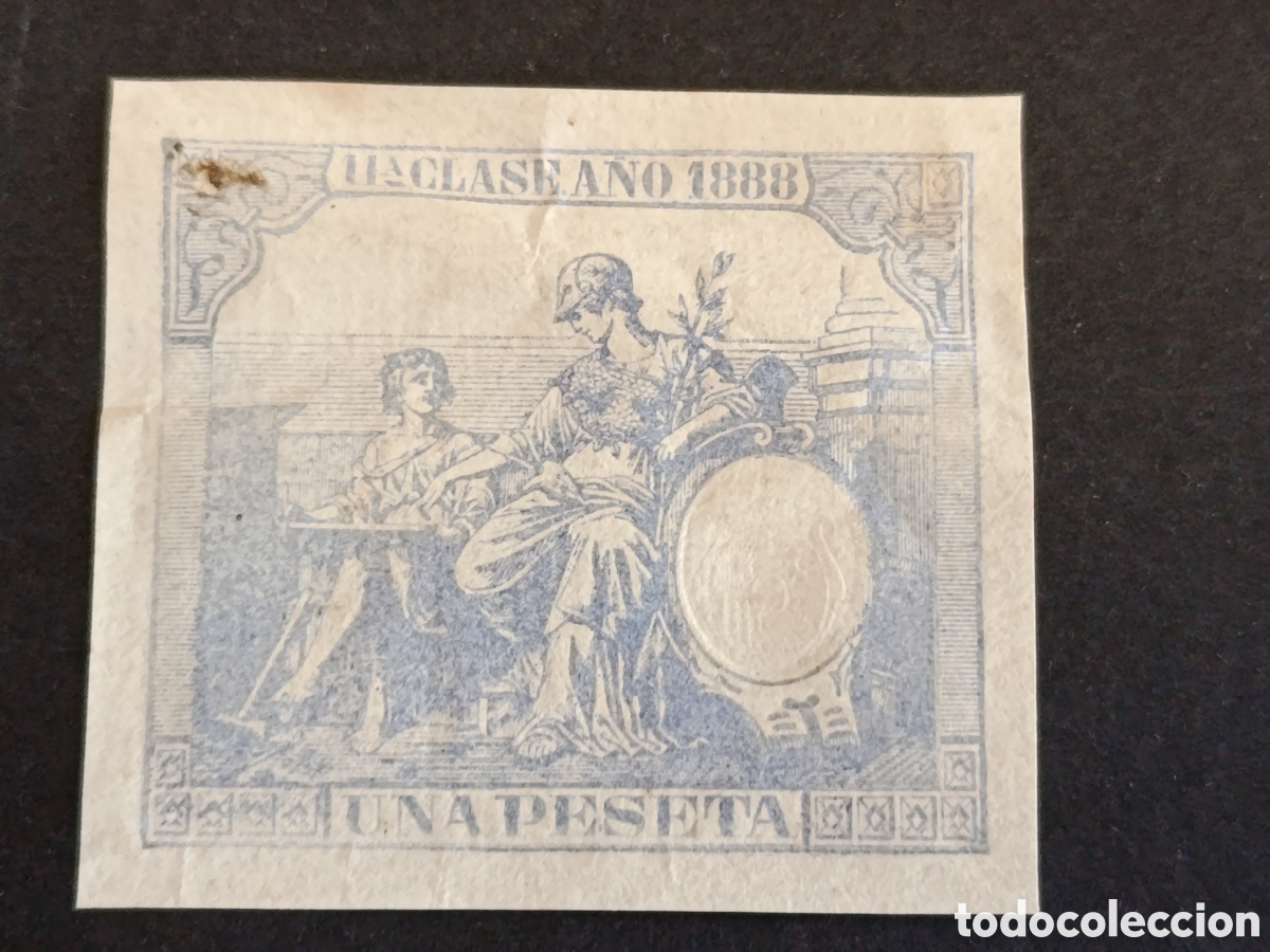Sellos: TIMBRE FISCAL. PAPEL TIMBRADO. 1 PESETA. 1888.