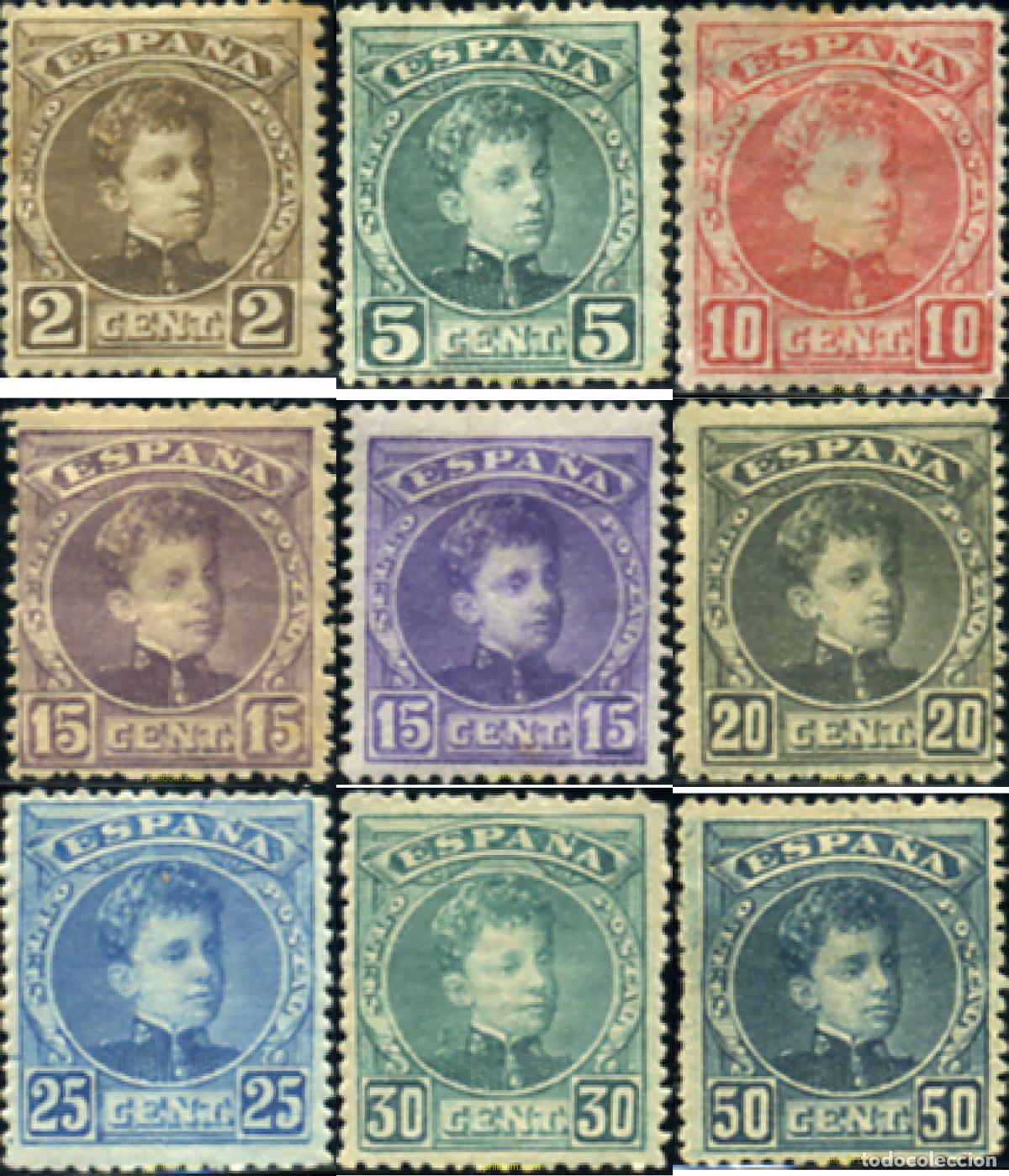 Sellos: 340779 HINGED ESPA&Ntilde;A 1901 ALFONSO XIII