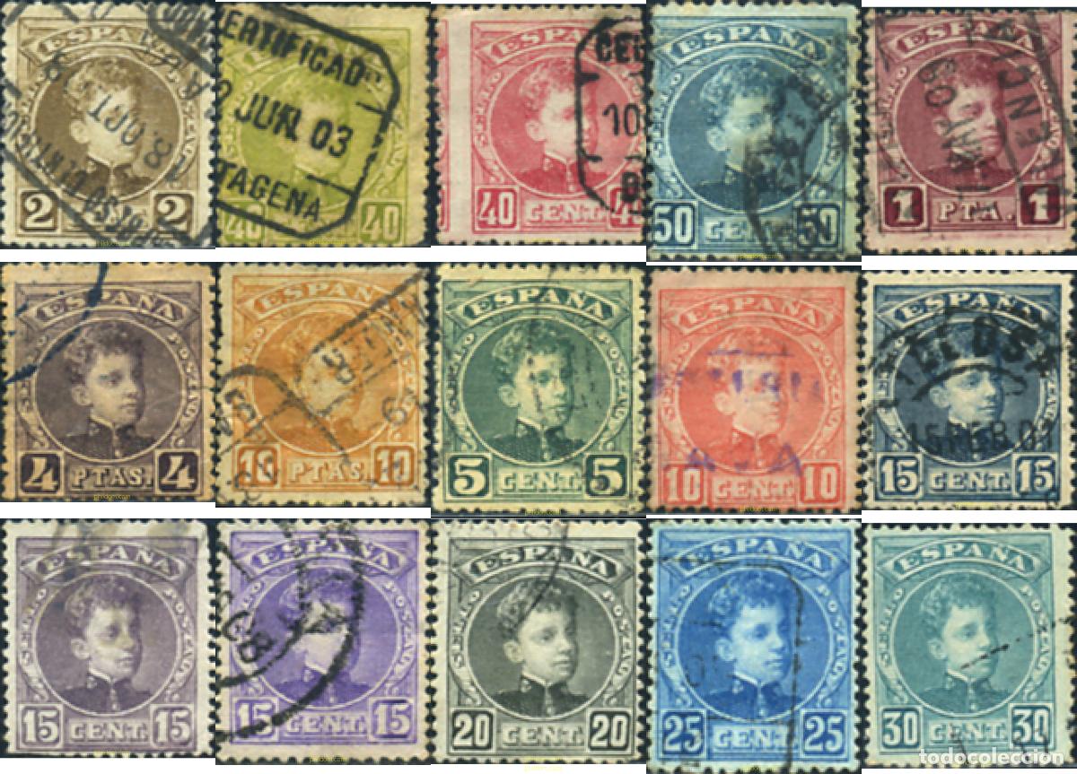 Francobolli: 365791 USED ESPA&Ntilde;A 1901 ALFONSO XIII