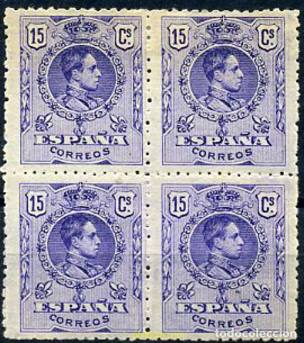 Selos: 210136 HINGED ESPA&Ntilde;A 1909 ALFONSO XIII