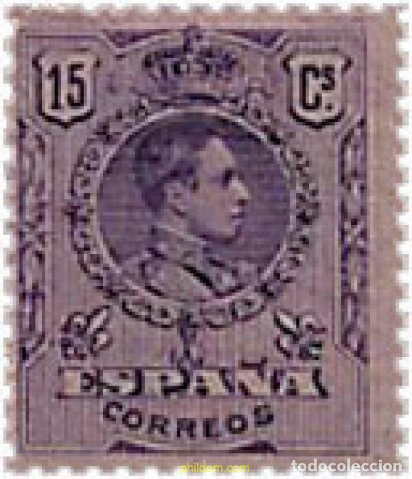 Sellos: 210137 HINGED ESPA&Ntilde;A 1909 ALFONSO XIII