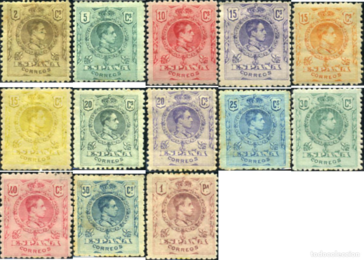 Sellos: 340791 HINGED ESPA&Ntilde;A 1909 ALFONSO XIII