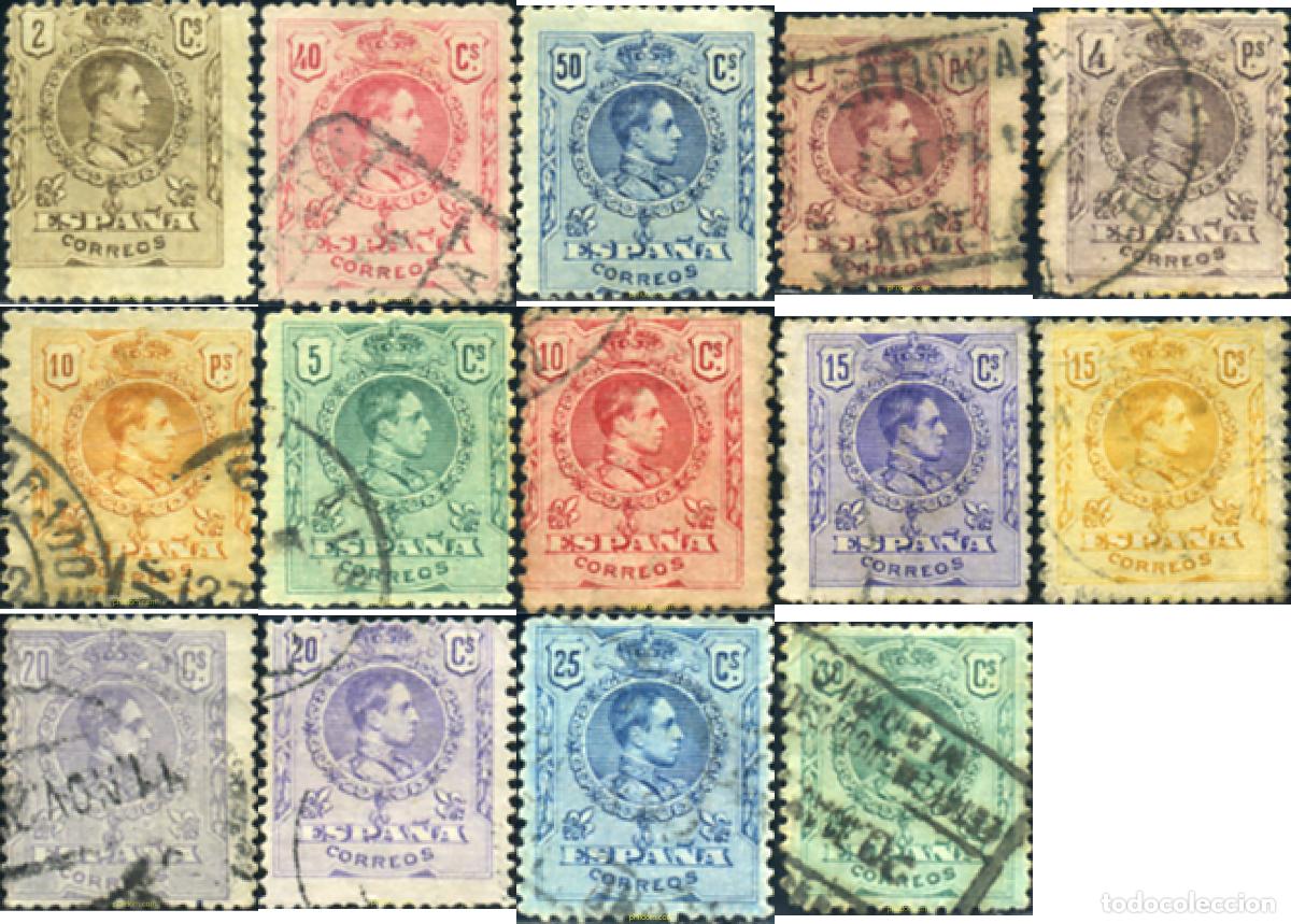 Sellos: 365794 USED ESPA&Ntilde;A 1909 ALFONSO XIII