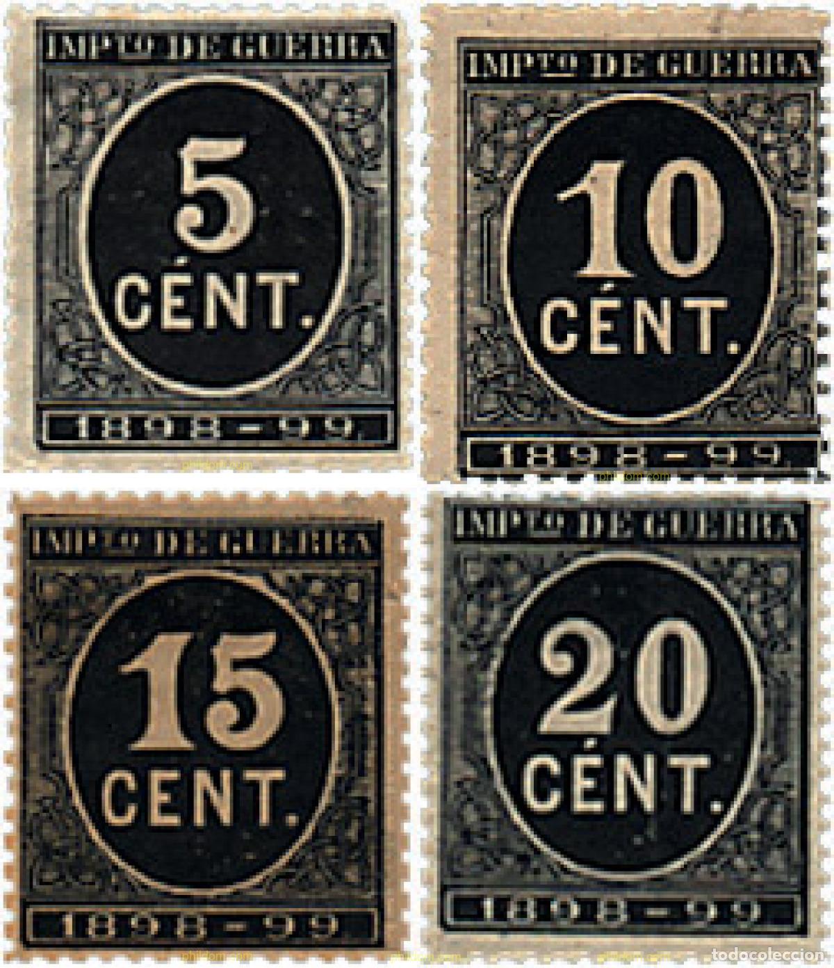Sellos: 85489 HINGED ESPA&Ntilde;A 1898 CIFRA