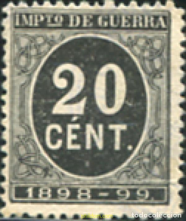 Sellos: 257978 HINGED ESPA&Ntilde;A 1898 CIFRA