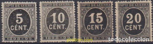 Sellos: 612459 HINGED ESPA&Ntilde;A 1898 CIFRA